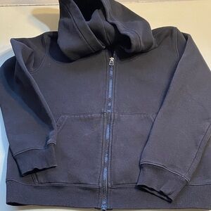 Kids Black Zip-Up Hoodie Sweatshirt